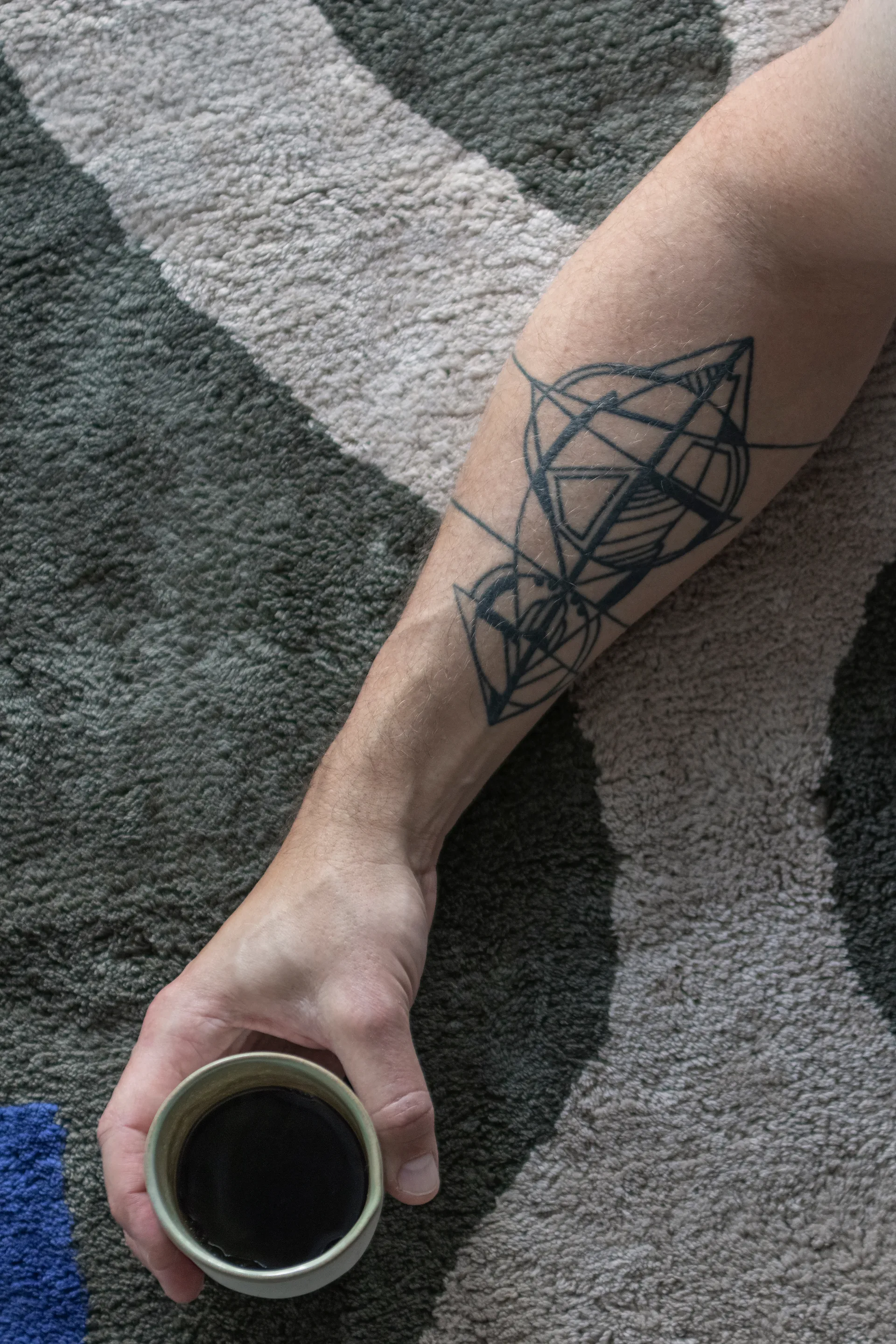 Alfombra Figura, Dark olive, 50x80 cm Mette Ditmer