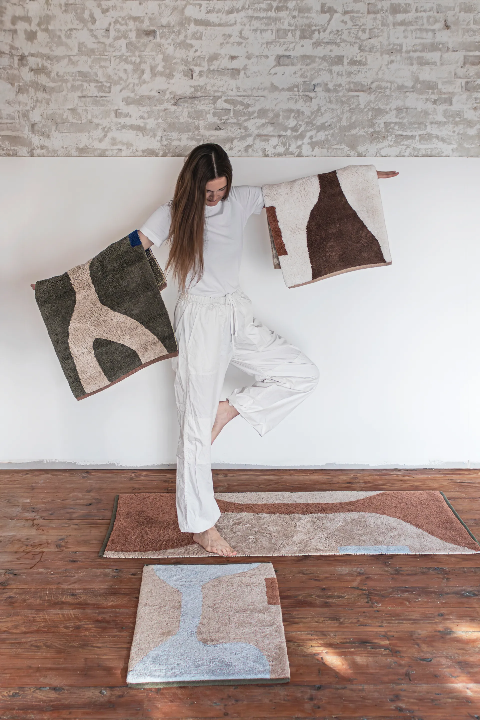 Alfombra Figura, Dark olive, 50x80 cm Mette Ditmer