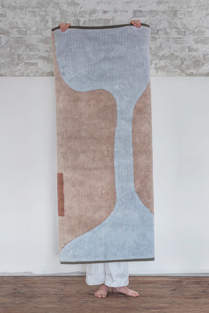 Alfombra Figura, Light blue, 70x150 cm Mette Ditmer