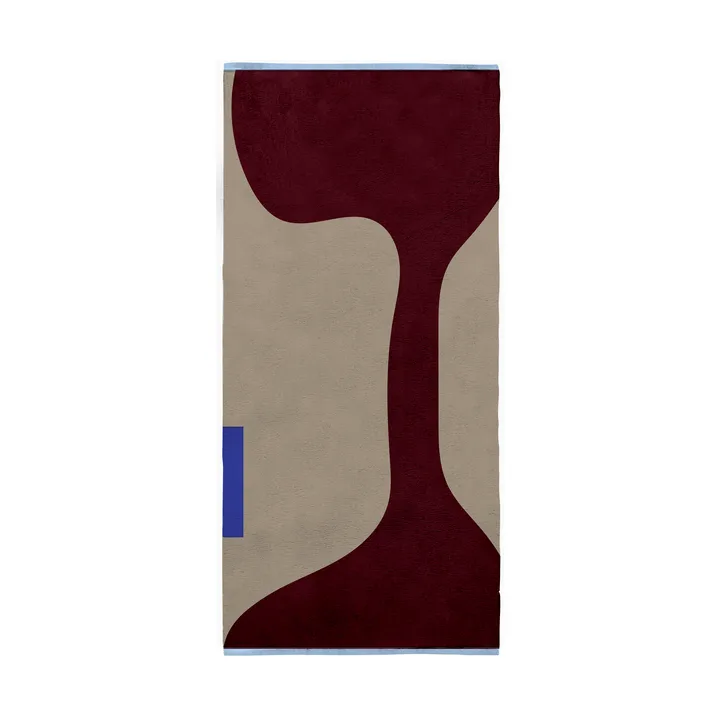 Alfombra Figura - Rojo-beige, 70x150 cm - Mette Ditmer