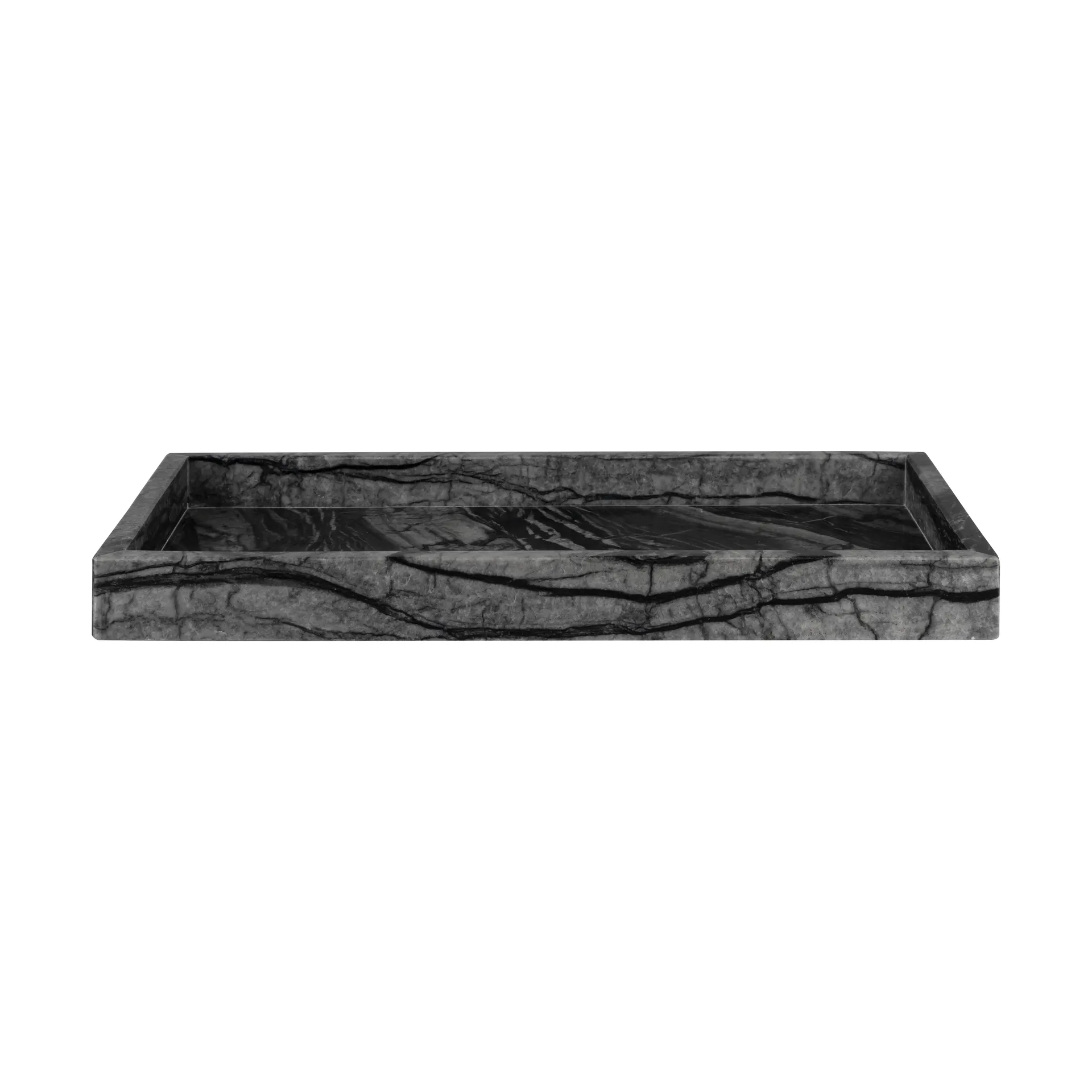 Bandeja decorativa Marble 16x31 cm, Negro-gris Mette Ditmer