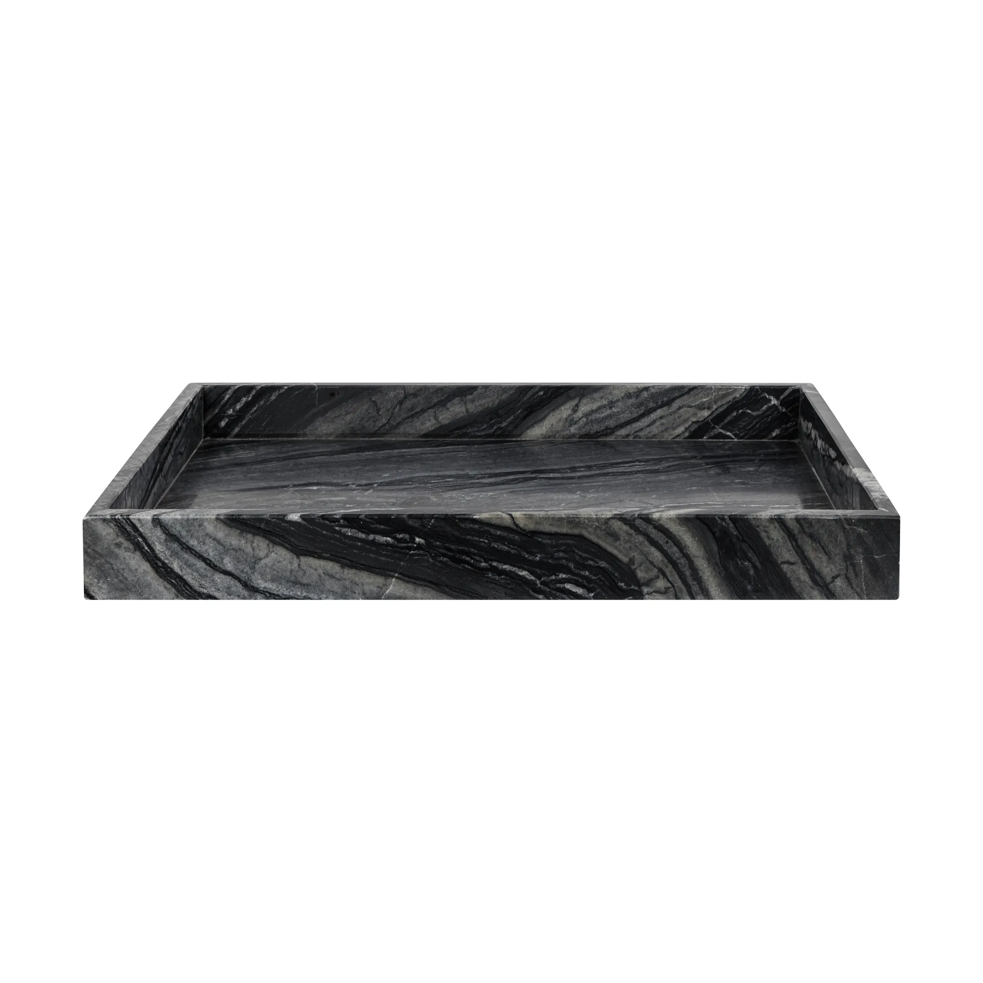 Bandeja decorativa Marble large 30x40 cm, Black-grey Mette Ditmer