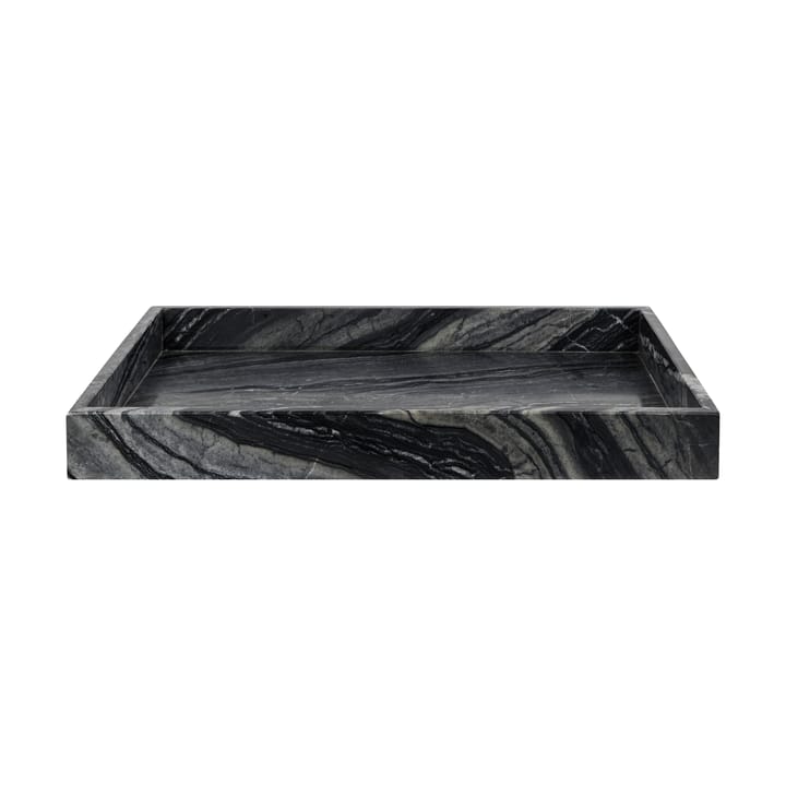 Bandeja decorativa Marble large 30x40 cm - Black-grey - Mette Ditmer