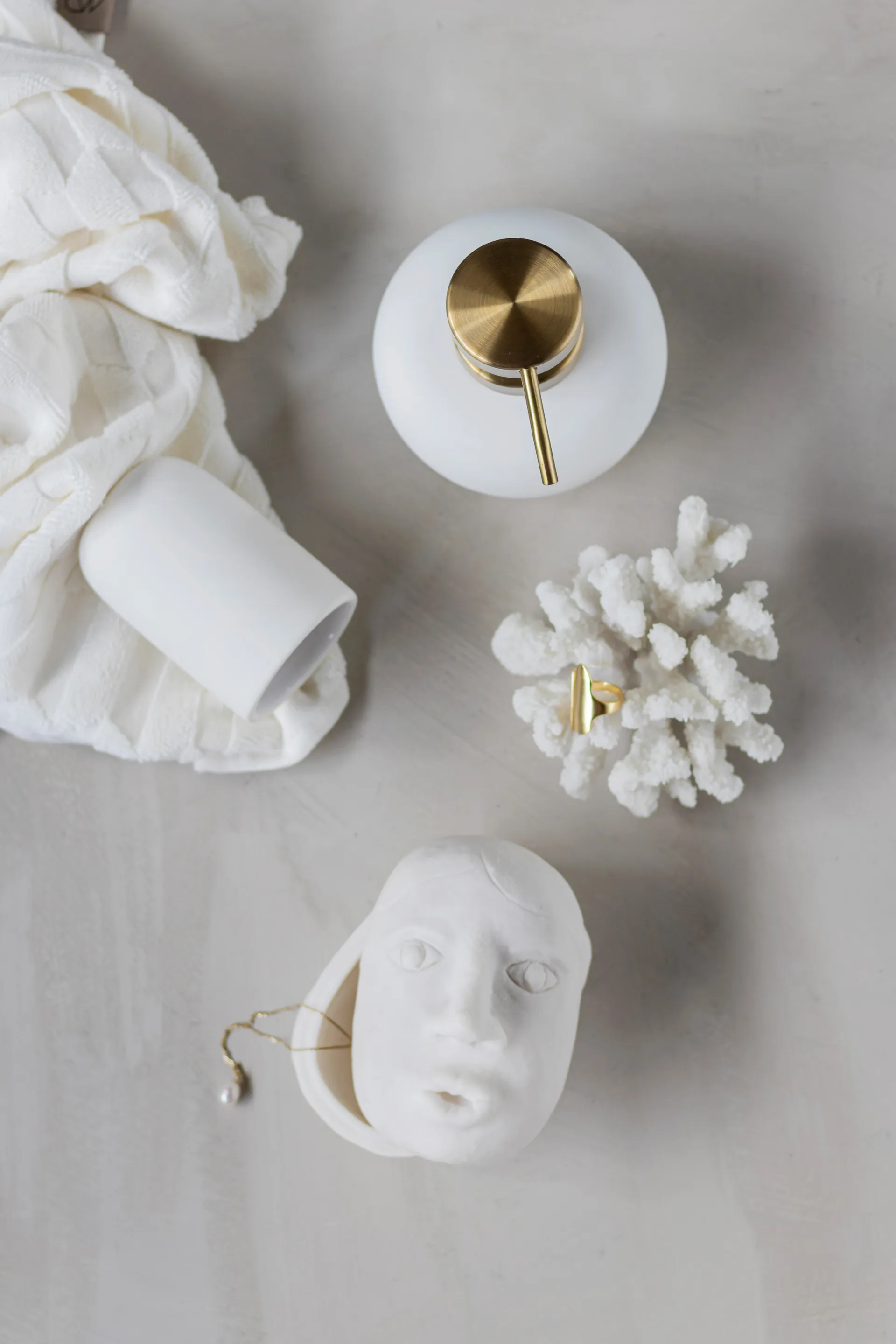 Bote Art piece face 9x12 cm, Off-white Mette Ditmer