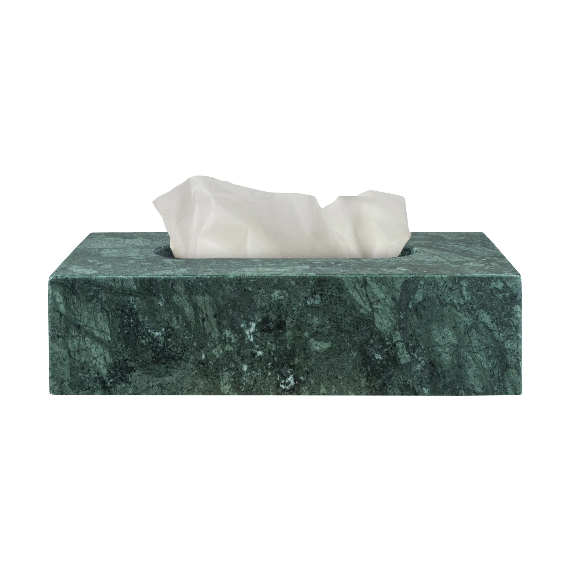 Caja de pañuelos Marble 14x25,5 cm, Dark forest Mette Ditmer