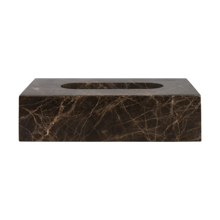 Caja de pañuelos Marble 14x25,5 cm - Marrón - Mette Ditmer
