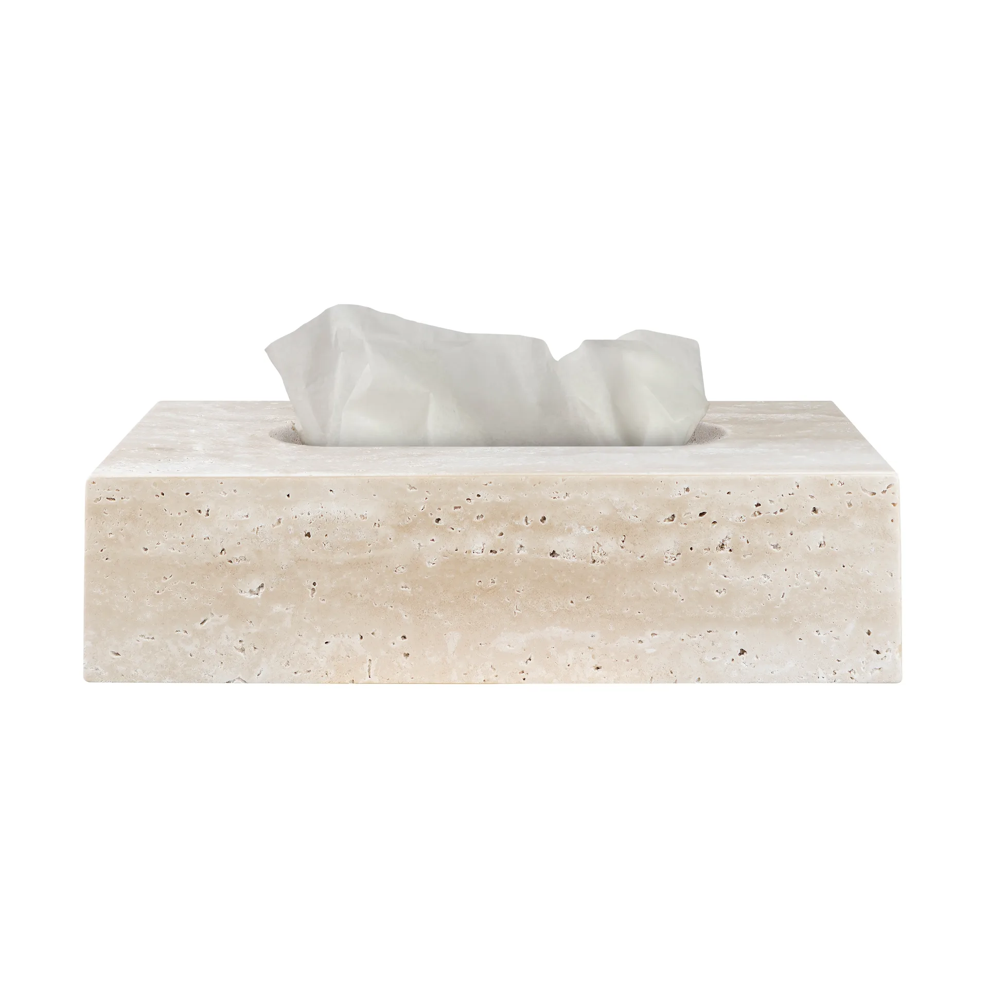 Caja de pañuelos Travertine 14x25,5 cm, Linen Mette Ditmer
