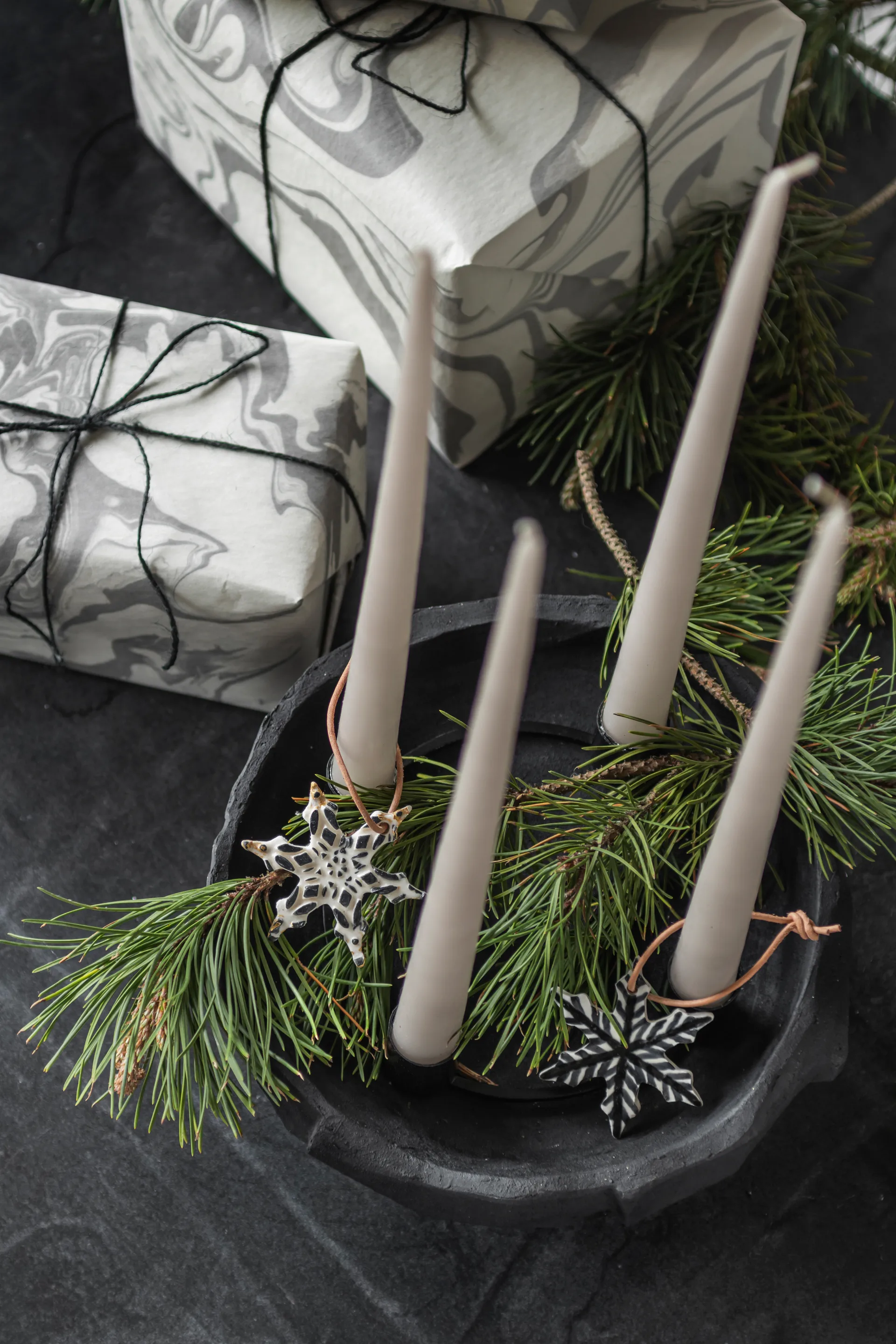 Candelabro Art Piece Ø23 cm, Negro Mette Ditmer