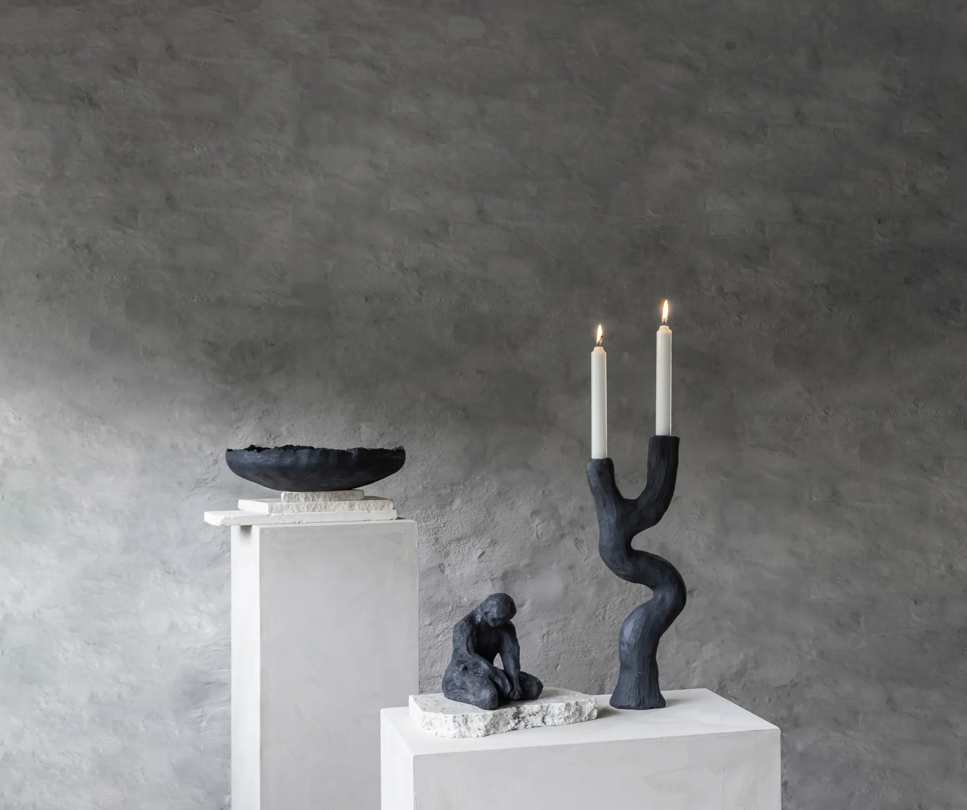Candelabro Art piece 41 cm, Black Mette Ditmer