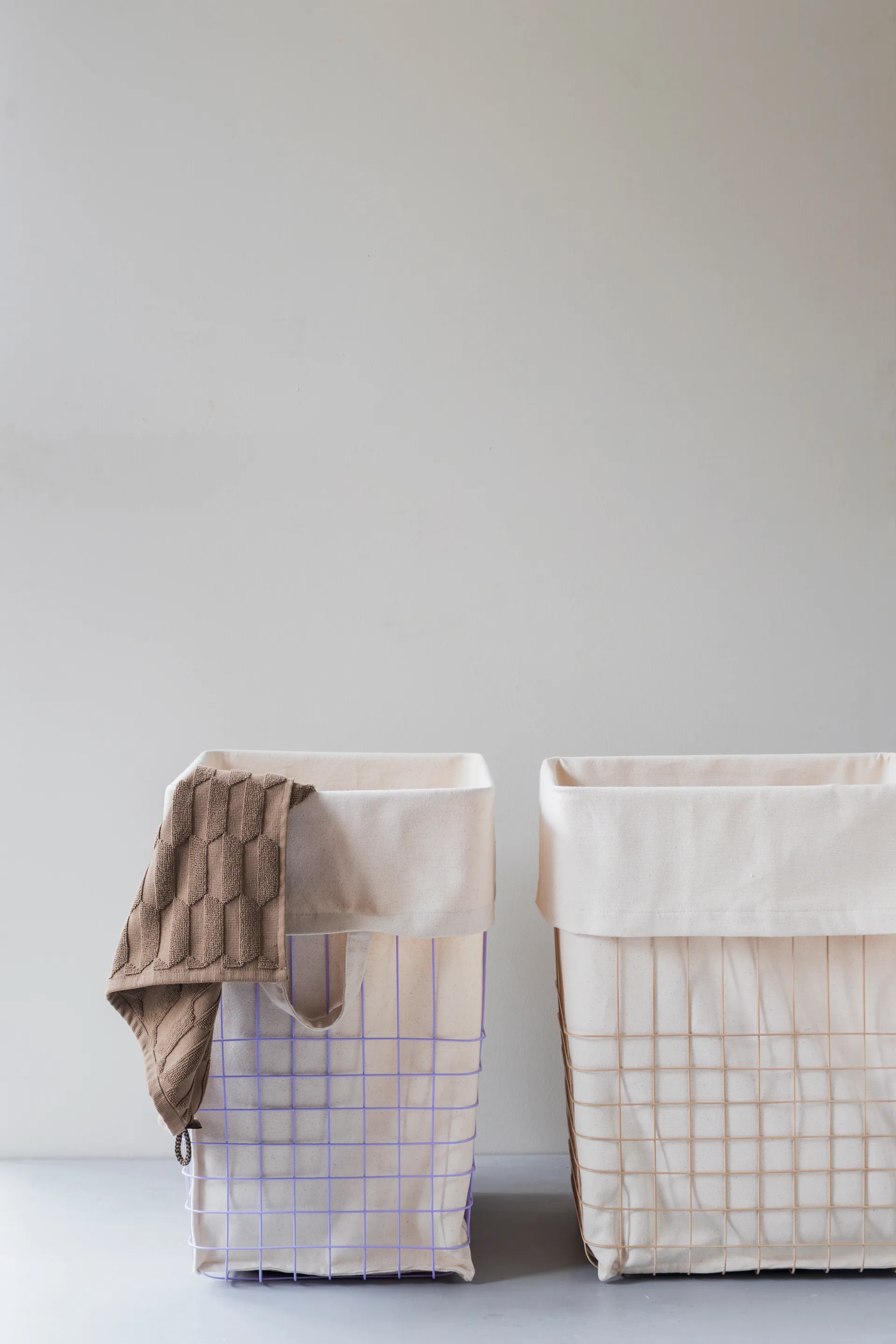 Cesta de almacenamiento Store-it con bolsa de algodón, large, Sand Mette Ditmer