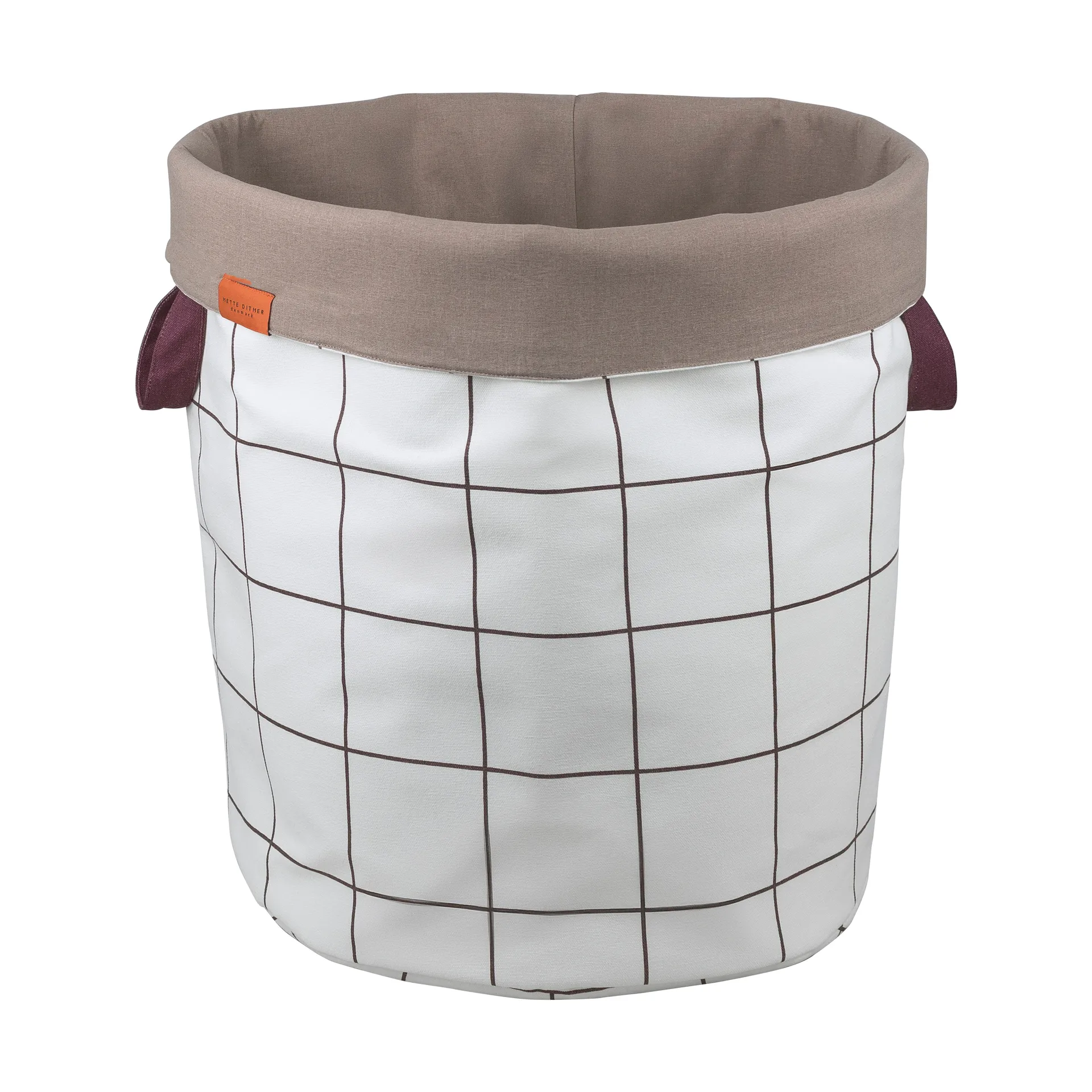 Cesto de colada Mesh Ø40×50 cm, Brown-Off-white Mette Ditmer