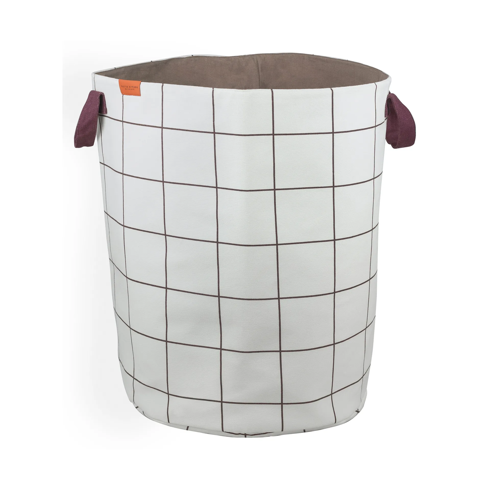 Cesto de colada Mesh Ø40×50 cm, Brown-Off-white Mette Ditmer