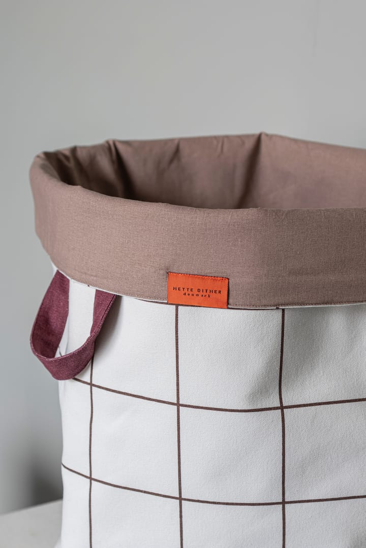 Cesto de colada Mesh Ø40×50 cm, Brown-Off-white Mette Ditmer