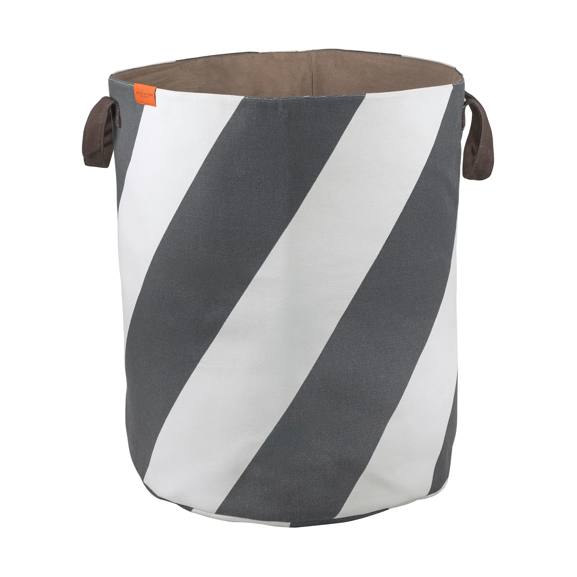 Cesto para la colada Diagonal Ø40x50 cm, Dark grey-off-white Mette Ditmer