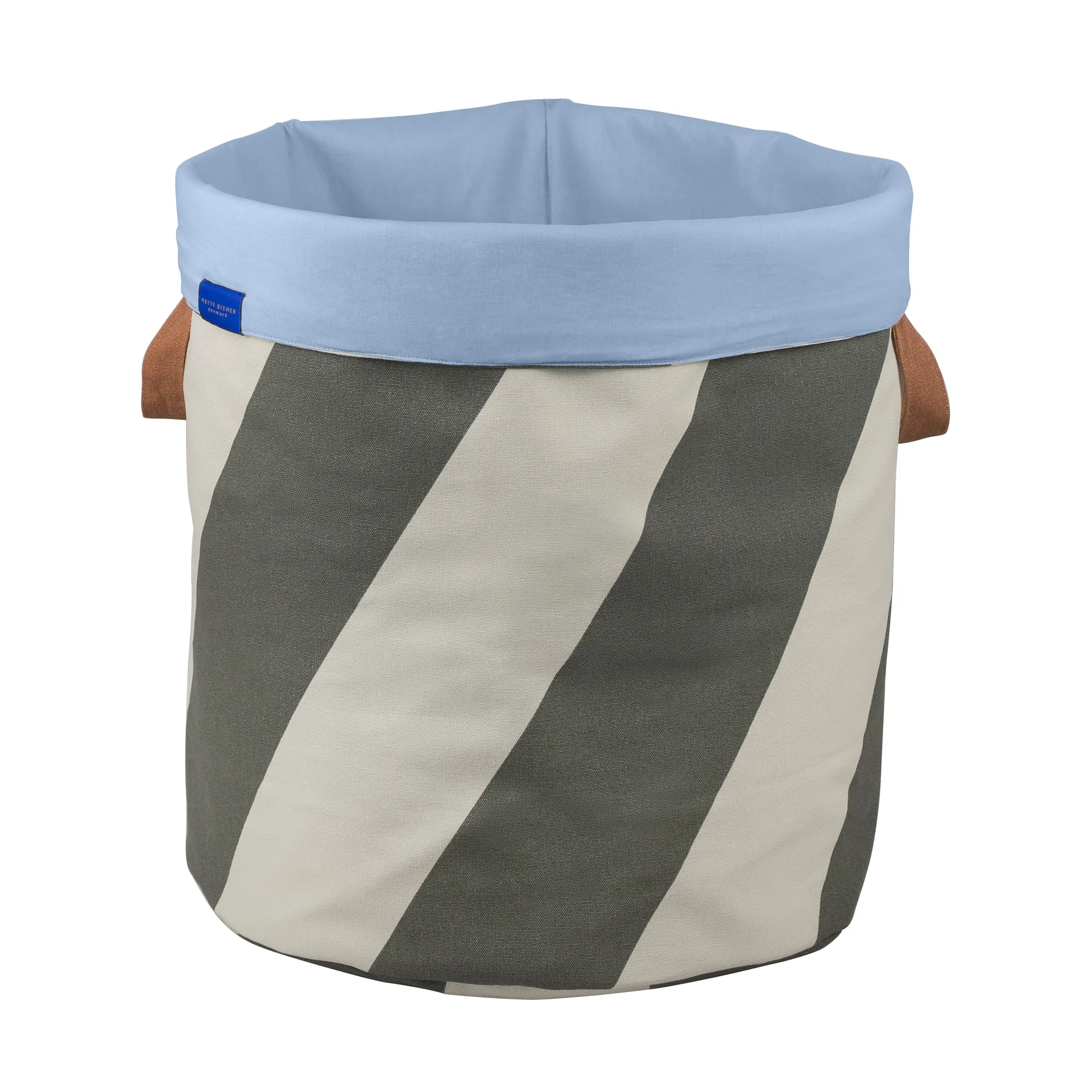 Cesto para la colada Diagonal Ø40x50 cm, Dark olive-sand Mette Ditmer