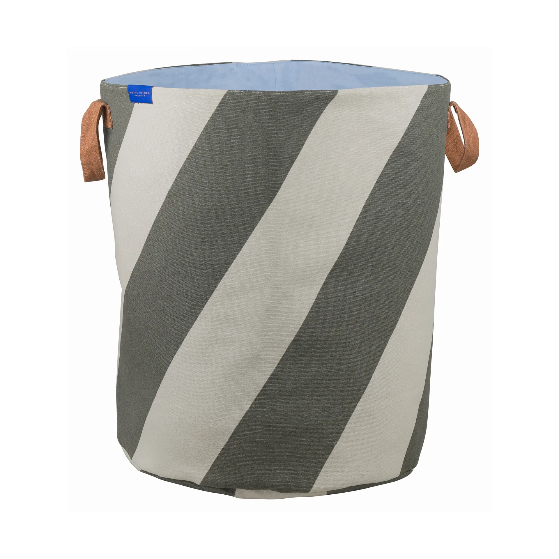 Cesto para la colada Diagonal Ø40x50 cm, Dark olive-sand Mette Ditmer