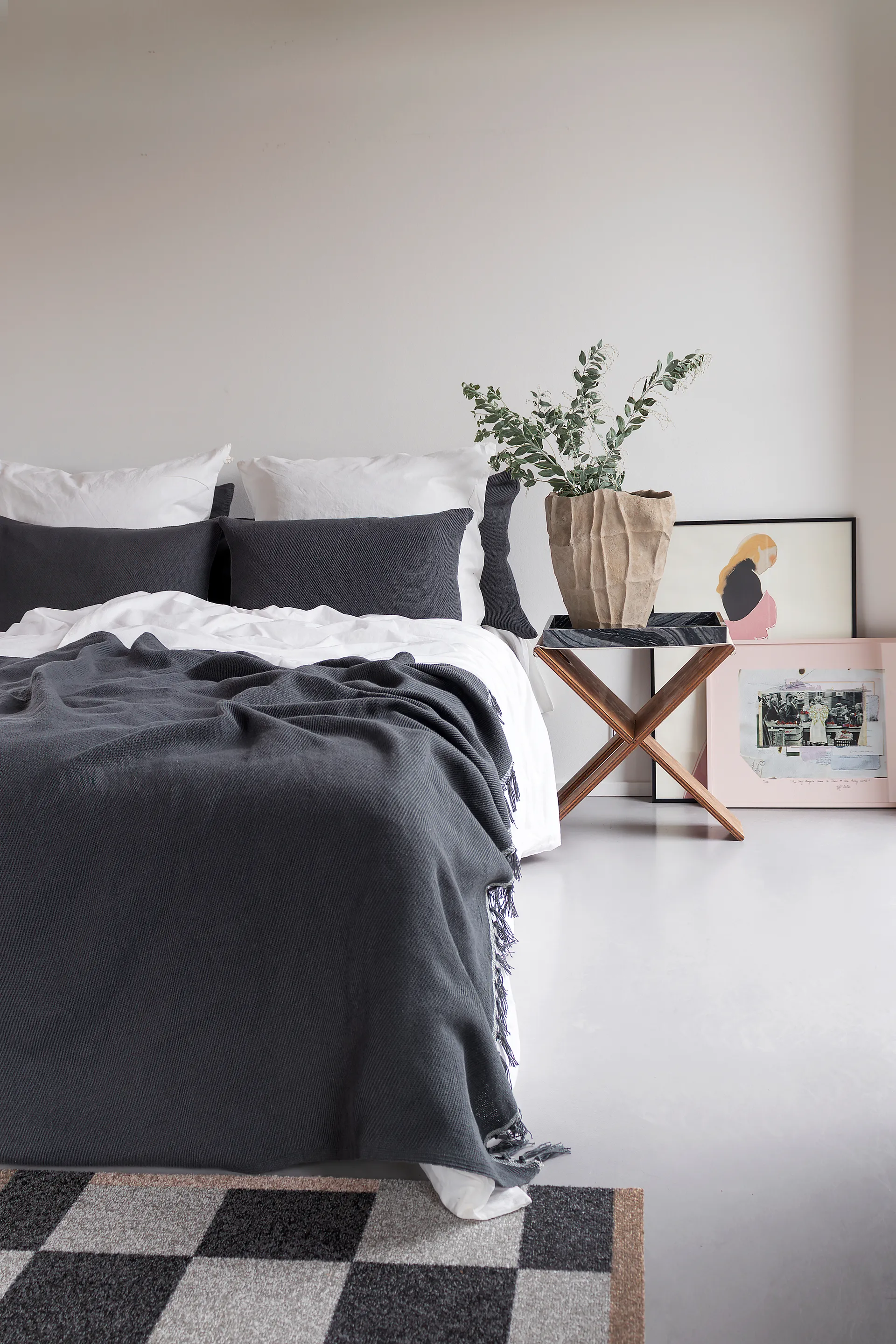 Colcha Bohemia, Anthracite,140x250 cm Mette Ditmer