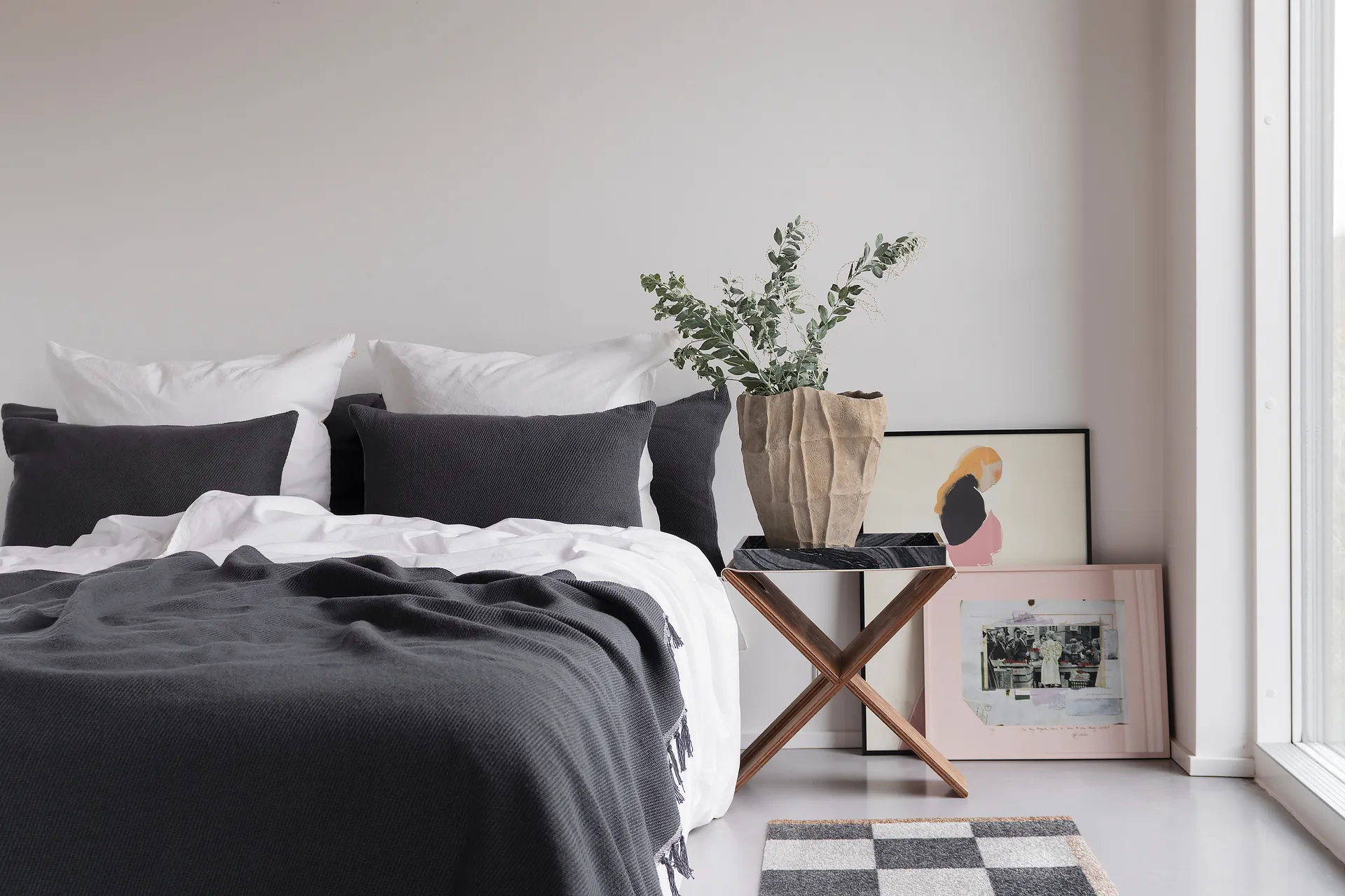 Colcha Bohemia, Anthracite,140x250 cm Mette Ditmer