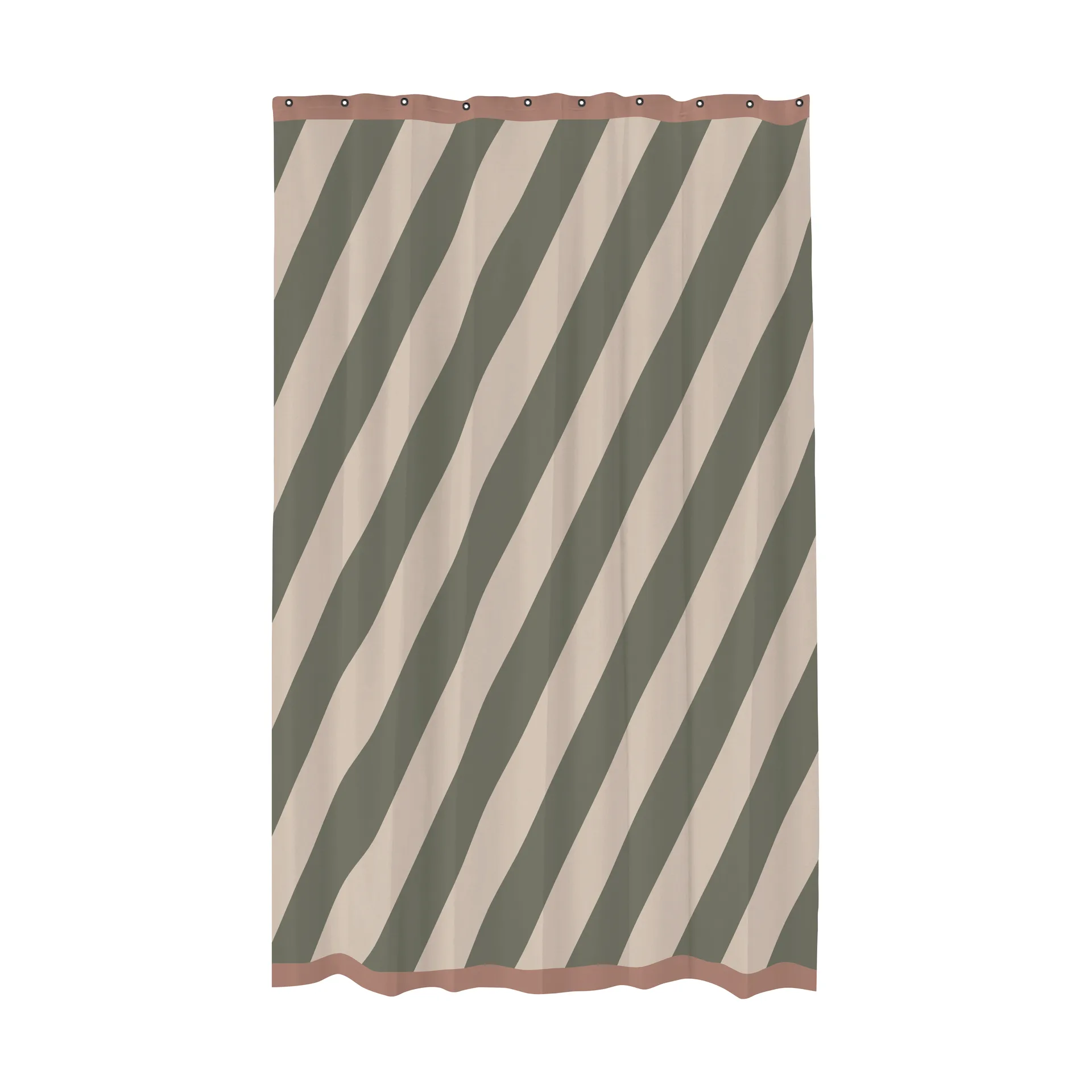 Cortina de ducha Diagonal 150x200 cm, Dark olive Mette Ditmer