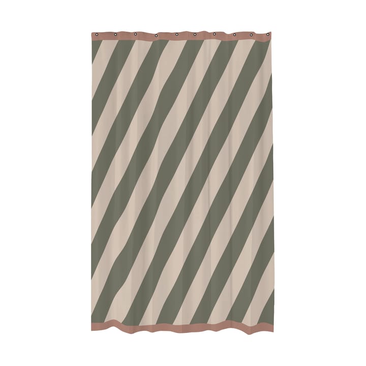 Cortina de ducha Diagonal 150x200 cm - Dark olive - Mette Ditmer