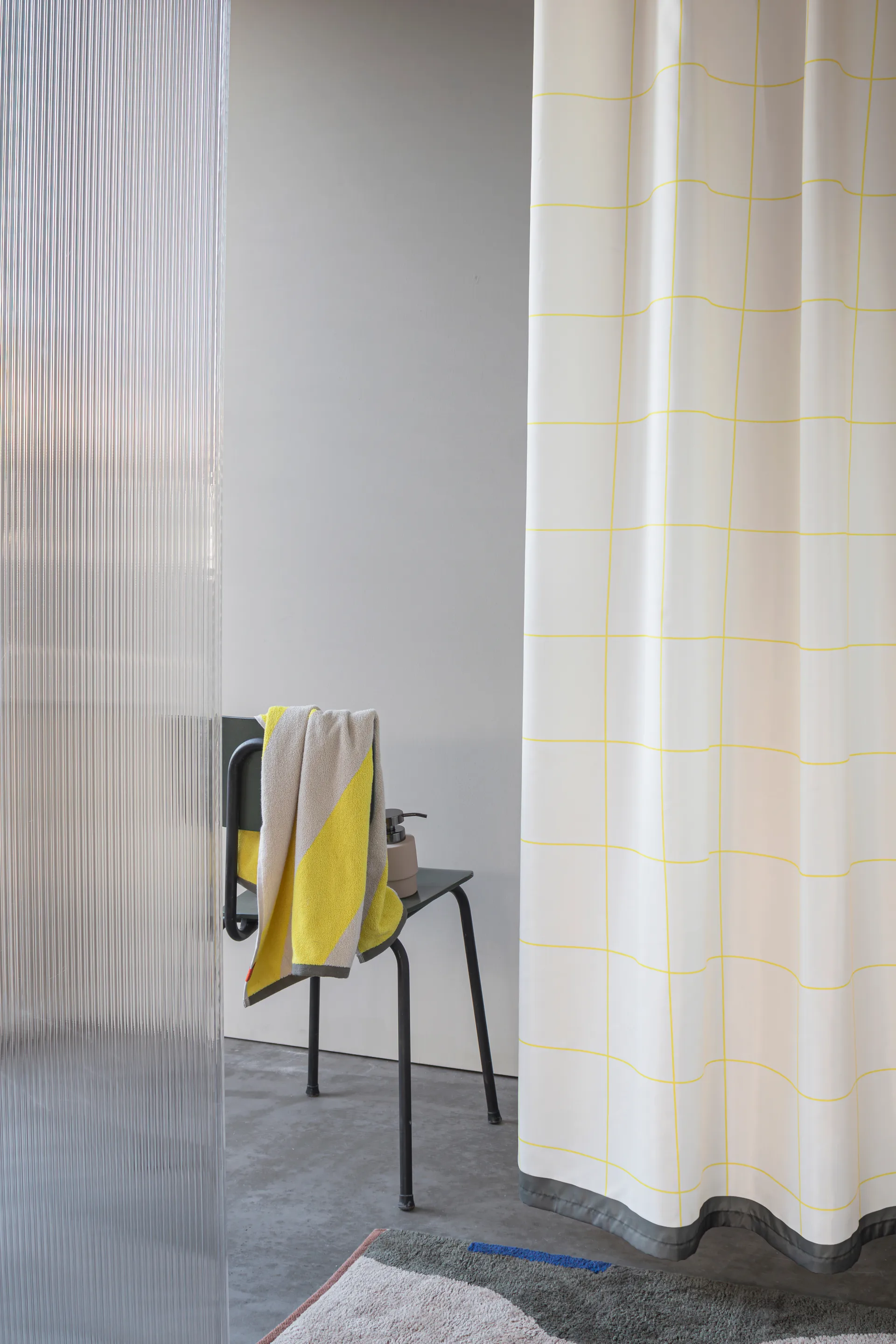 Cortina de ducha Mesh 150x200 cm, Yellow Mette Ditmer