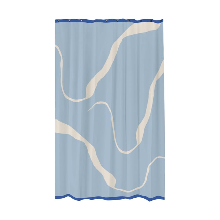 Cortina de ducha Nova Arte 150x200 cm - Light blue-off-white - Mette Ditmer