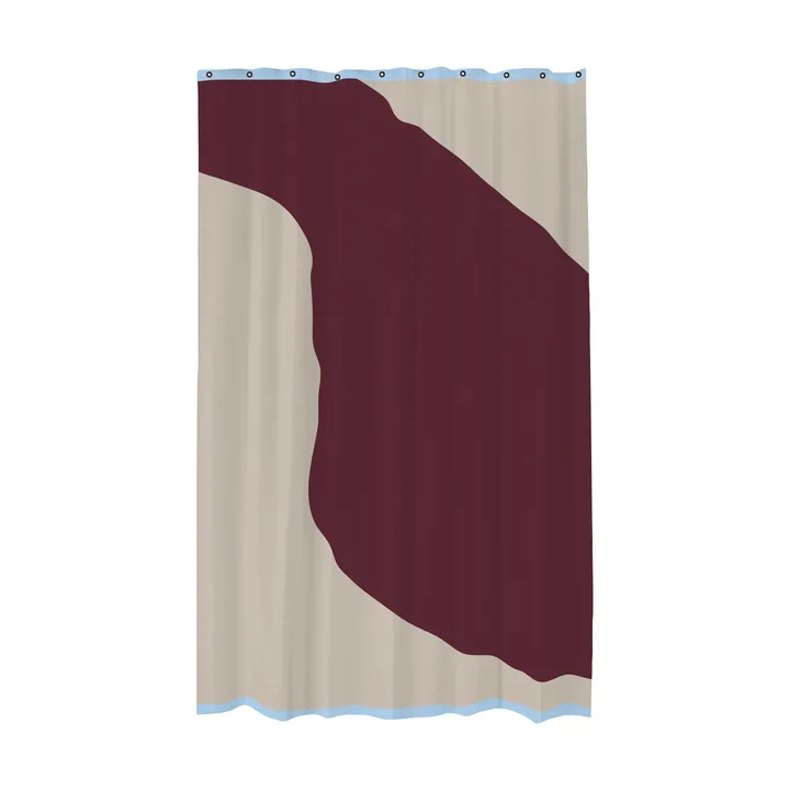 Cortina de ducha Nova Arte 150x200 cm - Red-Grey (rojo-gris) - Mette Ditmer