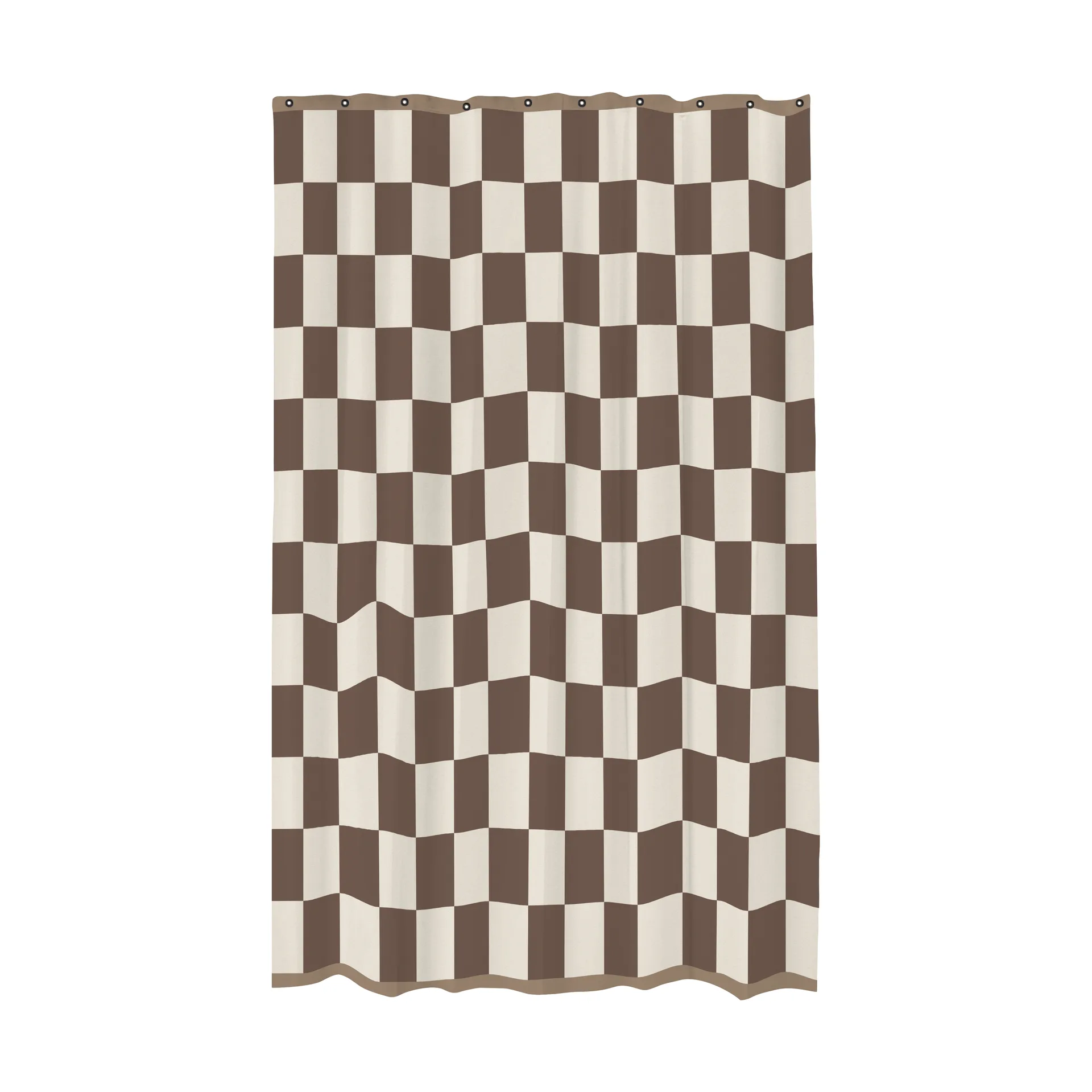 Cortina de ducha Retro 150x200 cm, Marrón Mette Ditmer