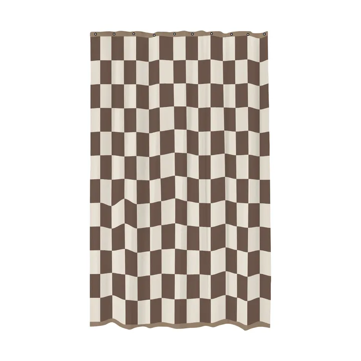 Cortina de ducha Retro 150x200 cm - Marrón - Mette Ditmer