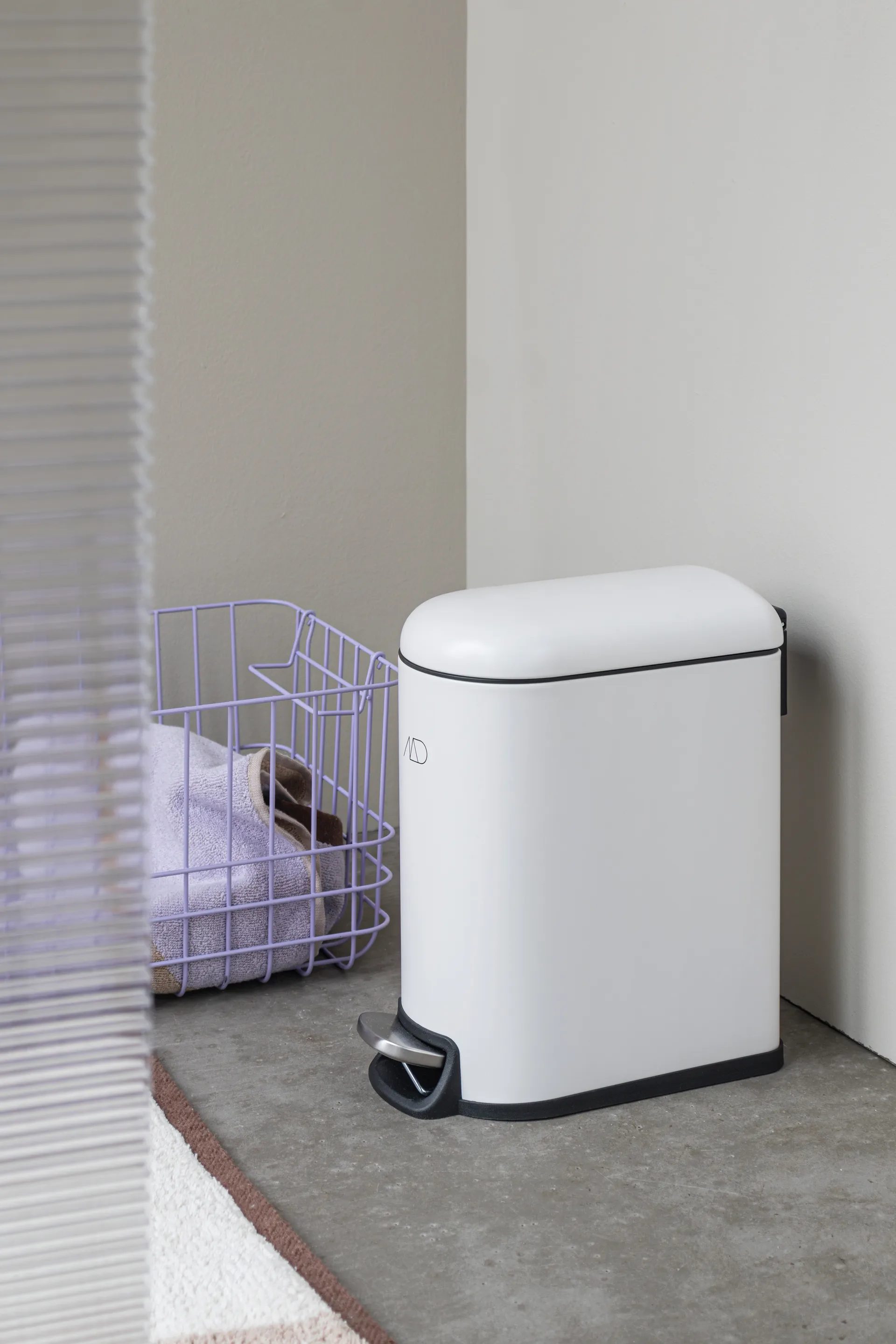 Cubo pedal Mini-Walther 5 L, Off-white Mette Ditmer