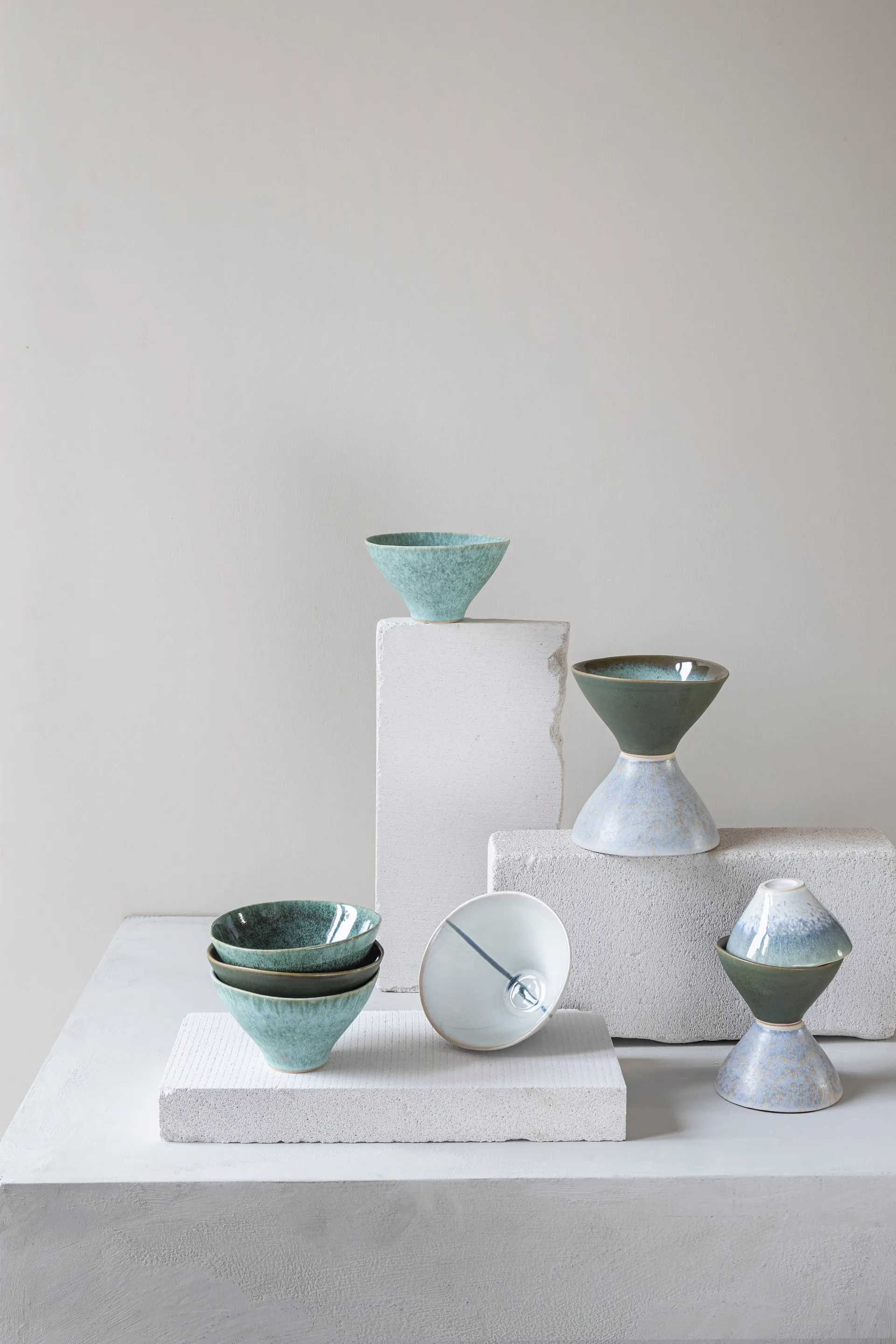 Cuenco medium Elements Ø15,5 cm 3 piezas, Green Mette Ditmer