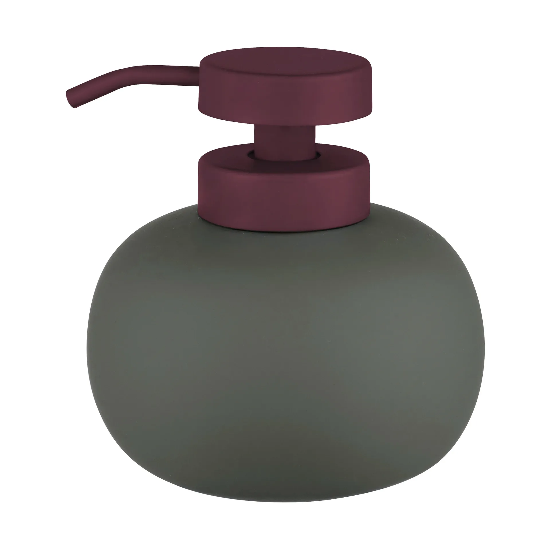 Dispensador de jabón Lotus play bajo, incl. 2 cabezales, Dark olive Mette Ditmer