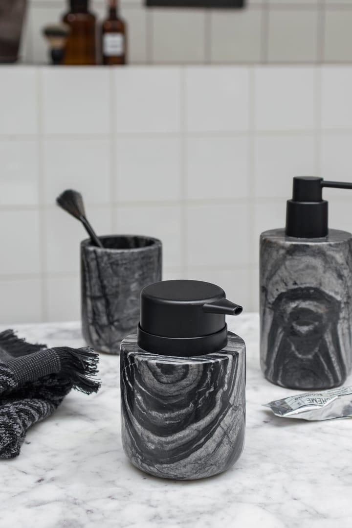 Dispensador de jabón Marble 12,5 cm, Negro-gris Mette Ditmer