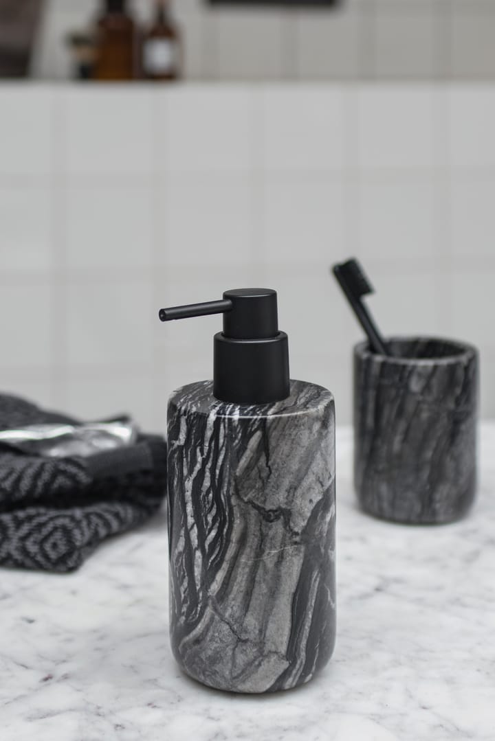 Dispensador de jabón Marble 17,5 cm, Negro-gris Mette Ditmer