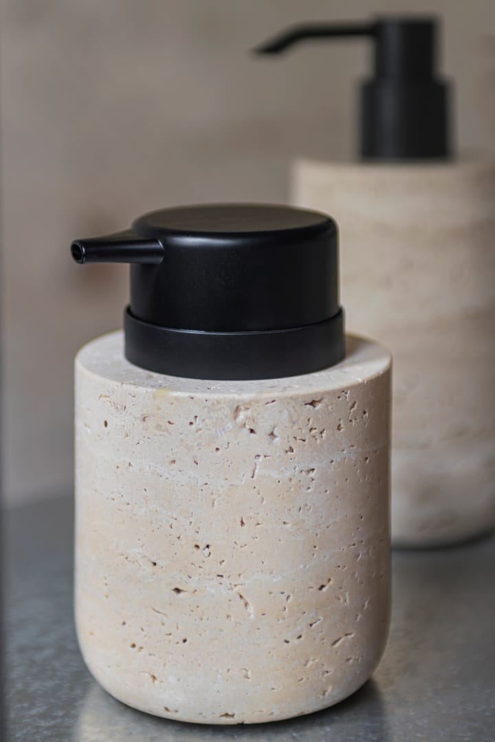 Dispensador de jabón Travertine 12,5 cm, Linen Mette Ditmer