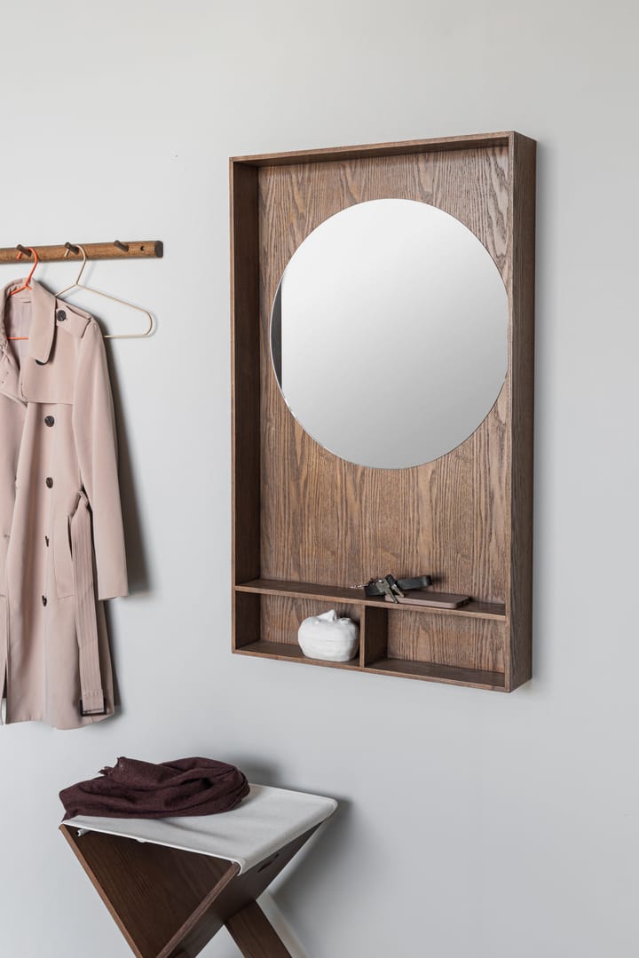 Espejo con estante Show-me large, Dark oiled Mette Ditmer