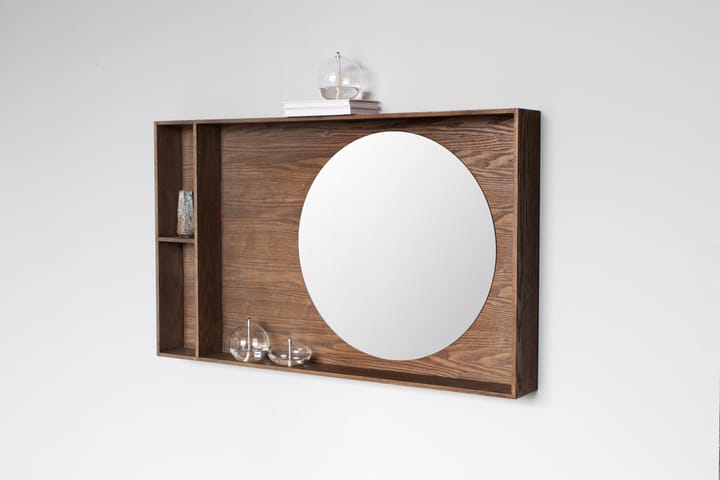 Espejo con estante Show-me large, Dark oiled Mette Ditmer
