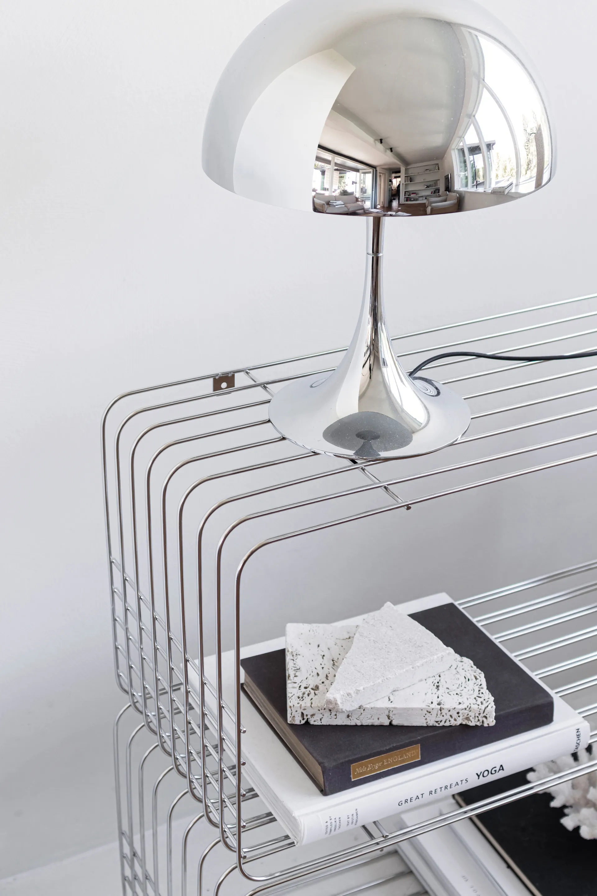 Estantería Wire, Chrome, 31x70x26 cm Mette Ditmer