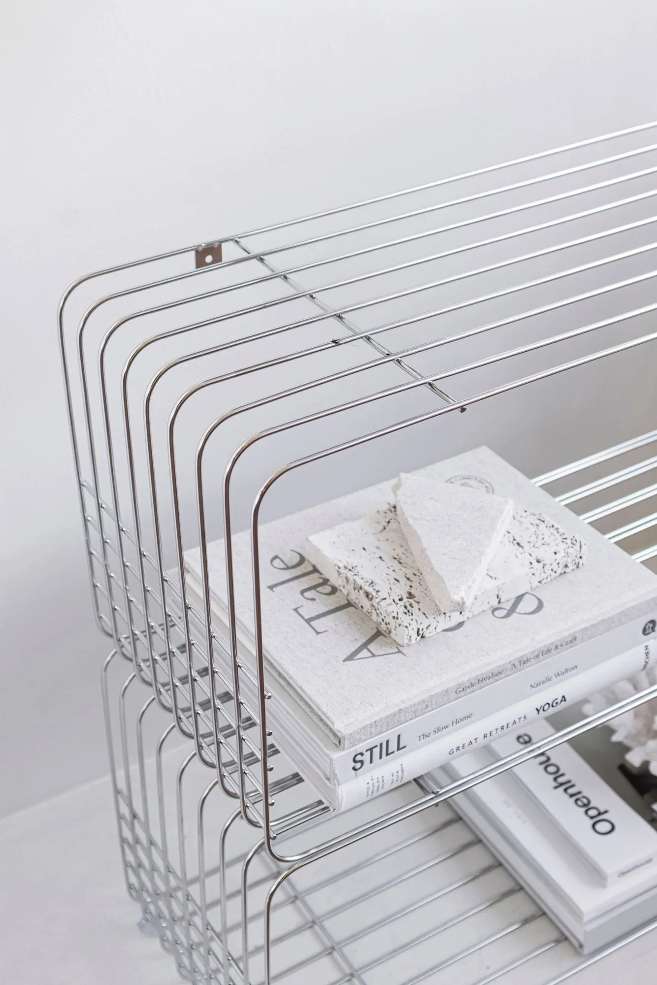 Estantería Wire, Chrome, 31x70x26 cm Mette Ditmer