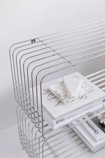 Estantería Wire - Chrome, 31x70x26 cm - Mette Ditmer
