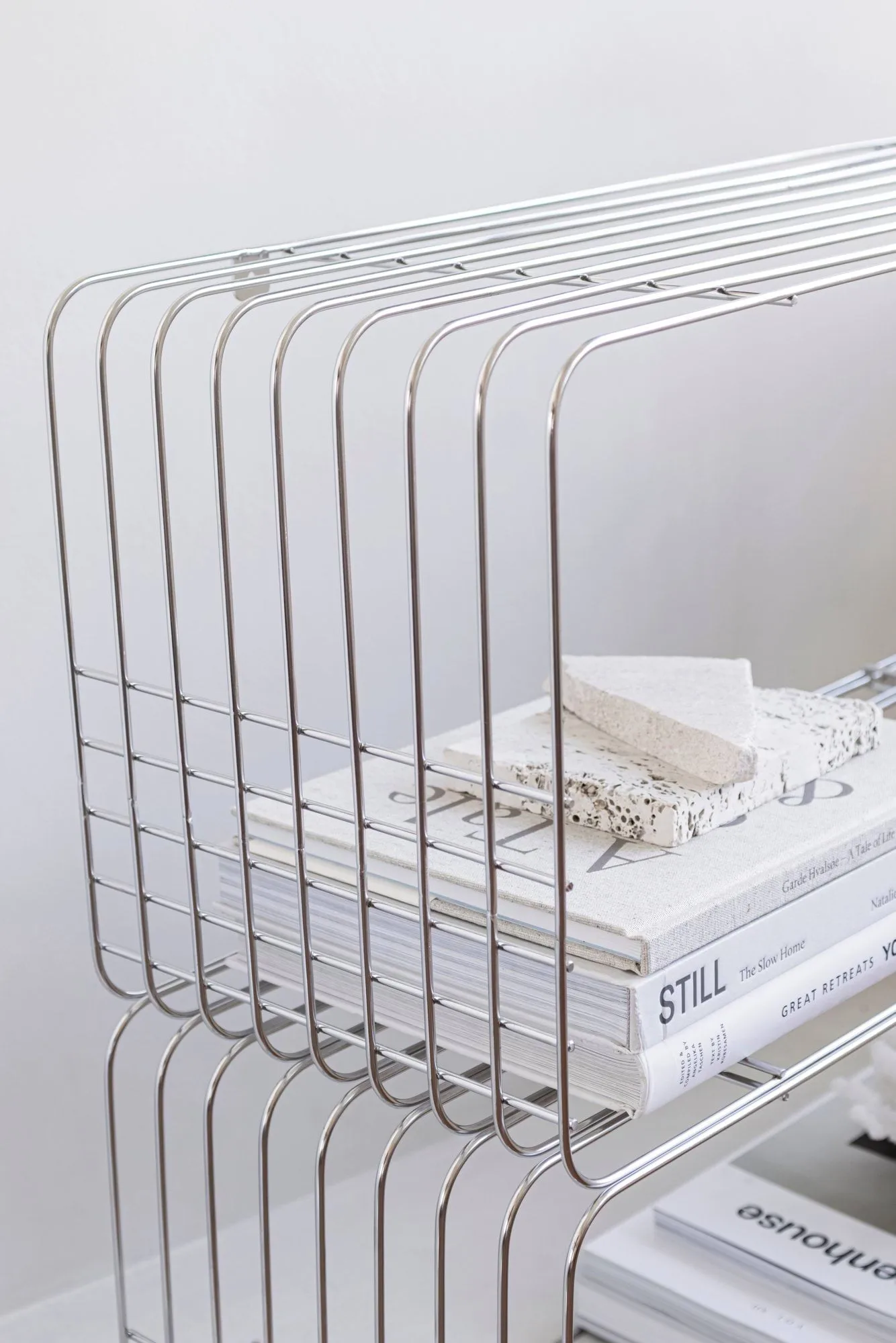 Estantería Wire, Chrome, 31x70x26 cm Mette Ditmer
