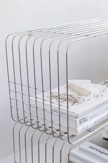 Estantería Wire - Chrome, 31x70x26 cm - Mette Ditmer