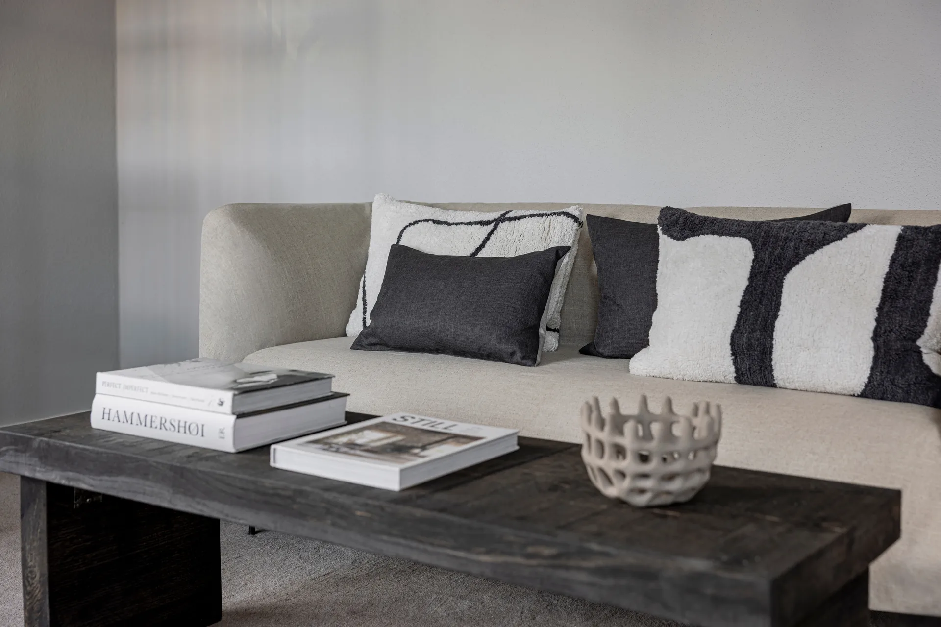 Funda de cojín Scala, Stone grey, 40x60 cm Mette Ditmer