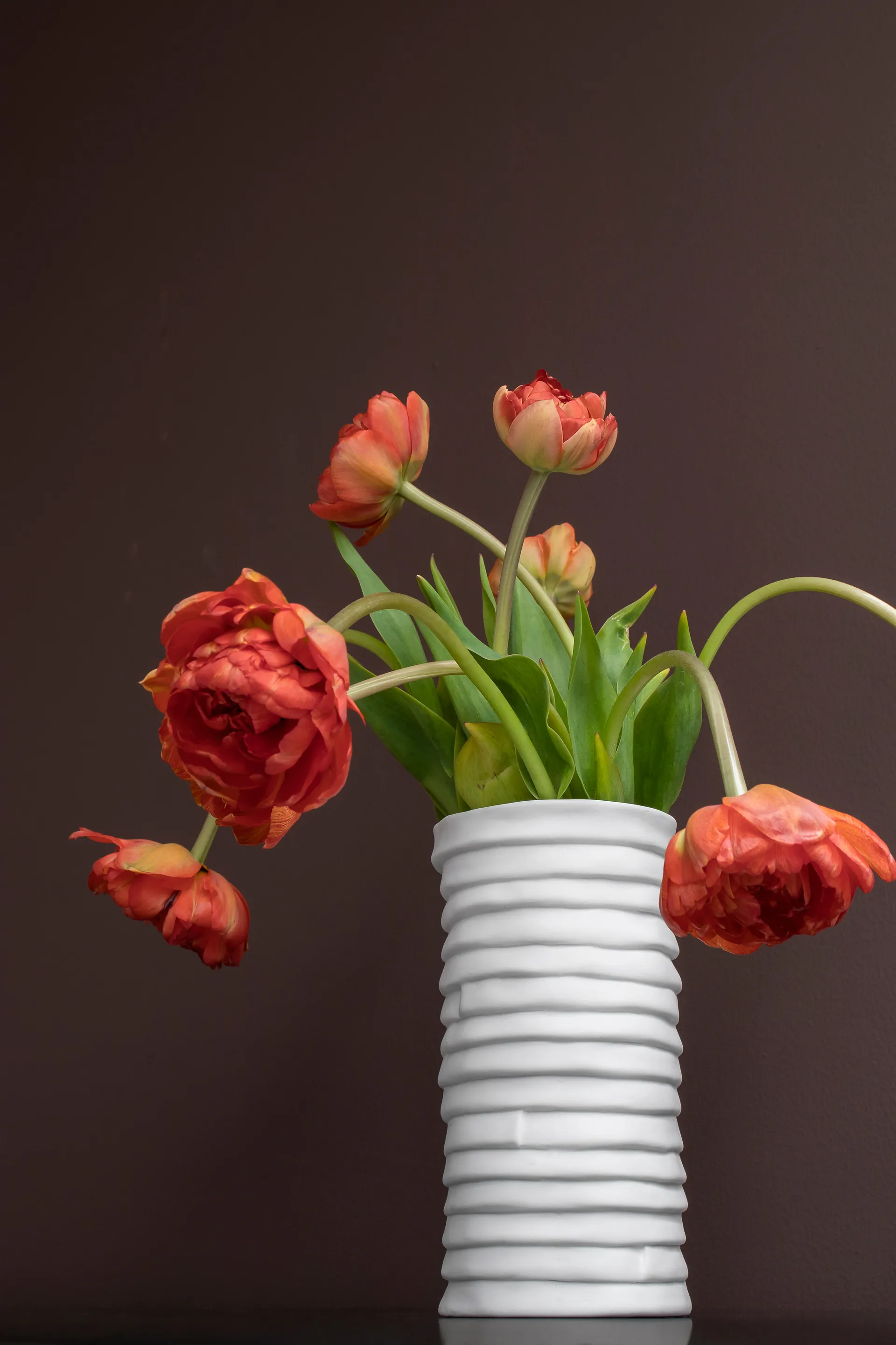 Jarrón Ribbon large 20 cm, Off-white Mette Ditmer