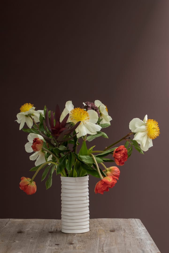 Jarrón Ribbon large 20 cm, Off-white Mette Ditmer