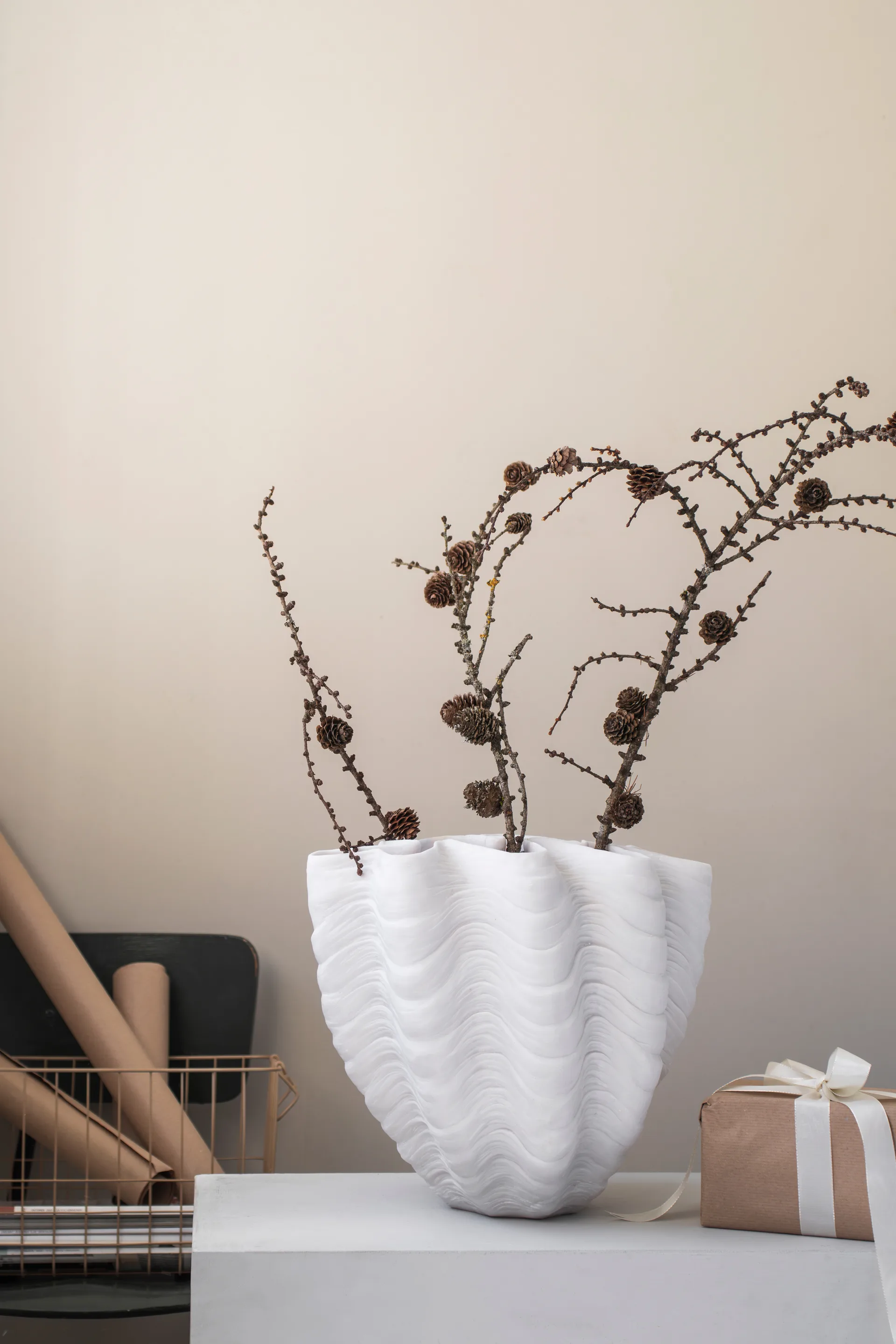 Jarrón Shell, Large, 30 cm Mette Ditmer