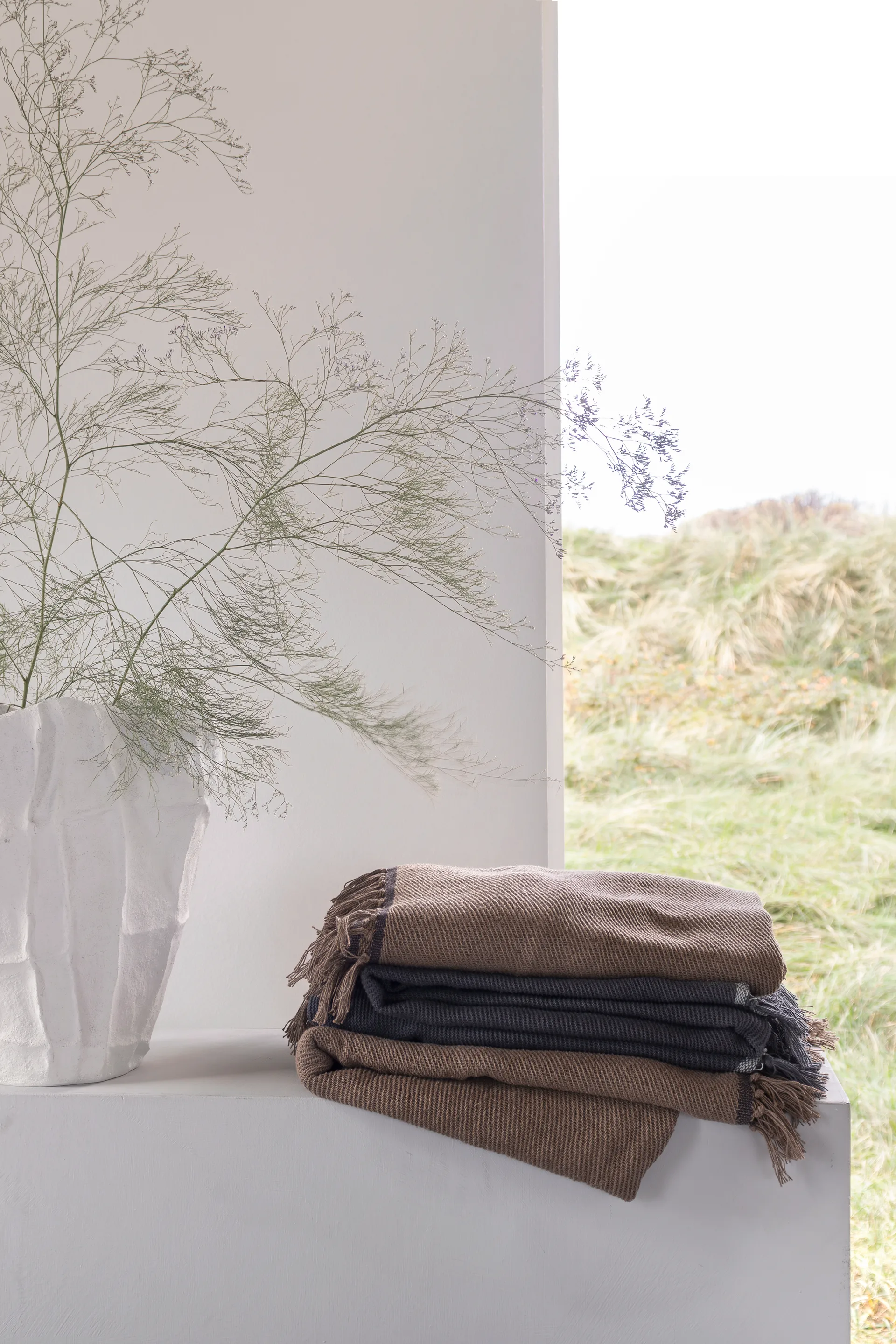 Manta Bohemia 125x180 cm, Taupe Mette Ditmer