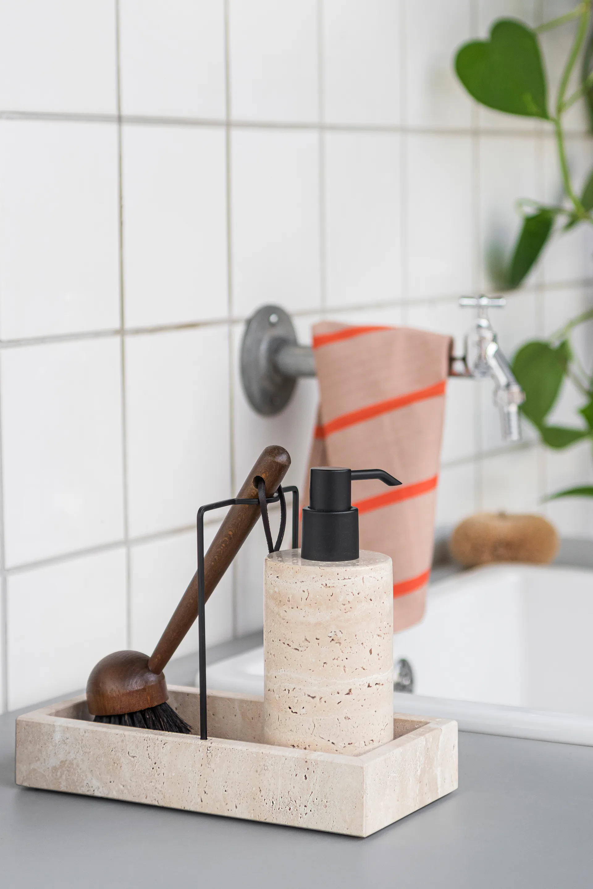 Organizador fregadero Travertine 12x23,5 cm, Linen Mette Ditmer