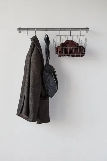 Perchero de pared Hang-it - Plateado, 11x70x5,5 cm - Mette Ditmer