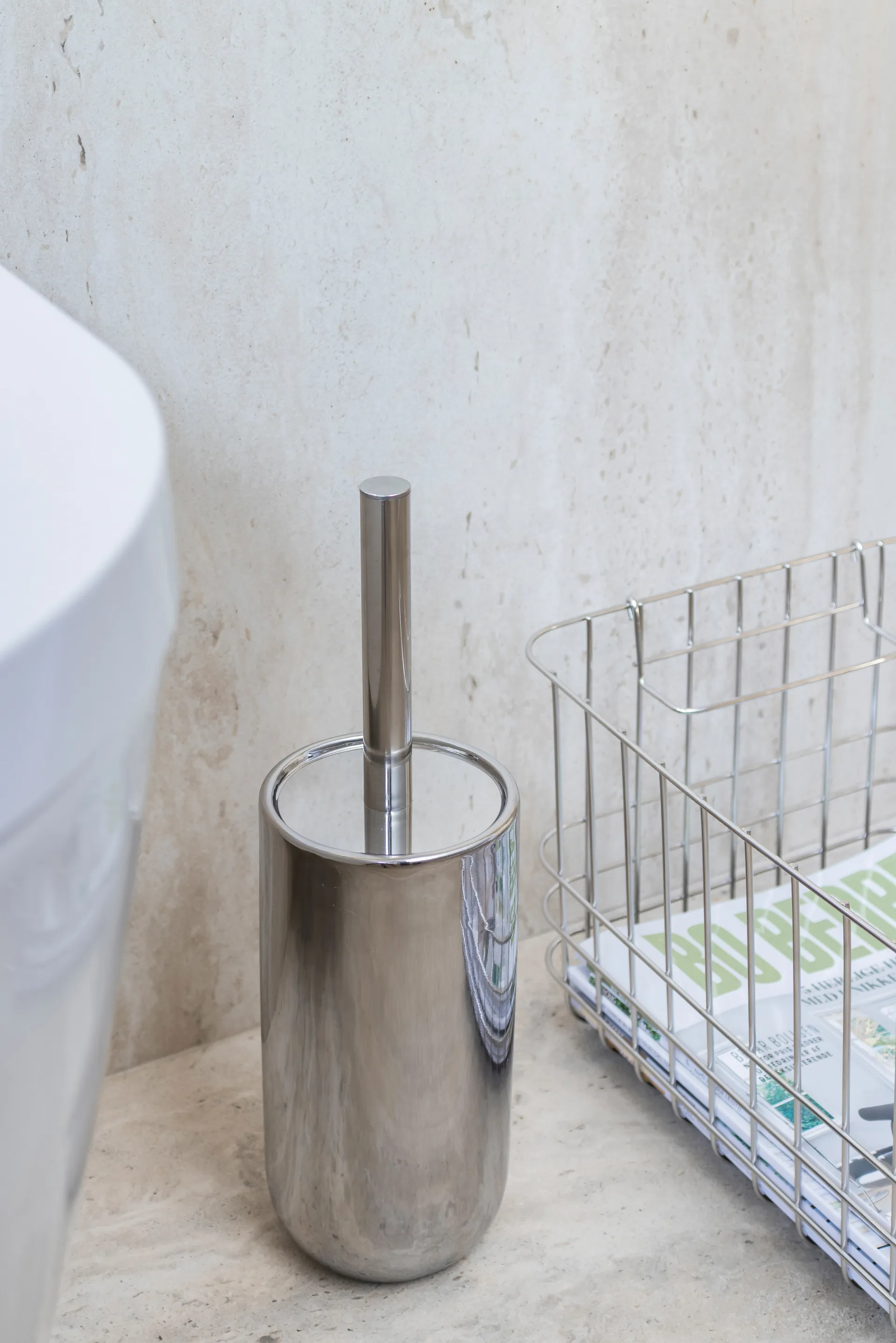 Portaescobillas baño Lotus, Chrome Mette Ditmer